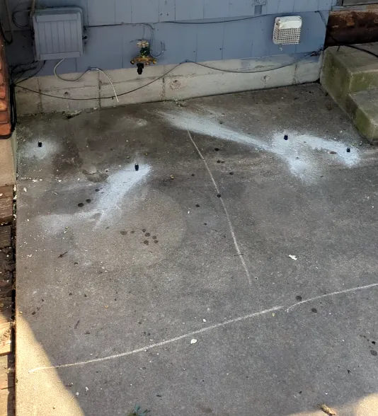 The Shady Oak Patio concrete leveling project